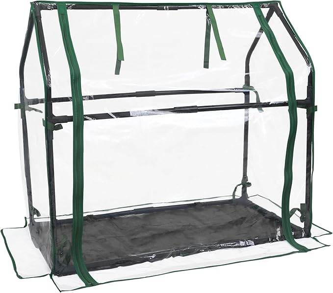 Gardzen Mini Greenhouse with Waterproof Base, Indoor/Outdoor Tabletop Greenhouse for Seed Starting, Plant Protection, Gardening & Winter Shelter, 36.2"(L) x18.9(W) x33.3(H)
