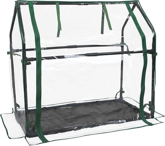 Gardzen Mini Greenhouse with Waterproof Base, Indoor/Outdoor Tabletop Greenhouse for Seed Starting, Plant Protection, Gardening & Winter Shelter, 36.2"(L) x18.9(W) x33.3(H)
