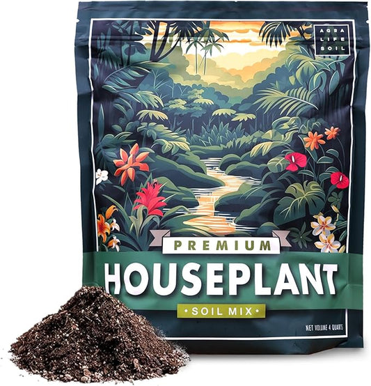 Premium Houseplant Soil Mix for Indoor & Outdoor Plants - Potting Soil for Monstera, Pothos, Snake Plants - Organic Blend for Thriving Growth -Potting Soil Indoor Plants Indoor Plant Soil - 4 Quarts