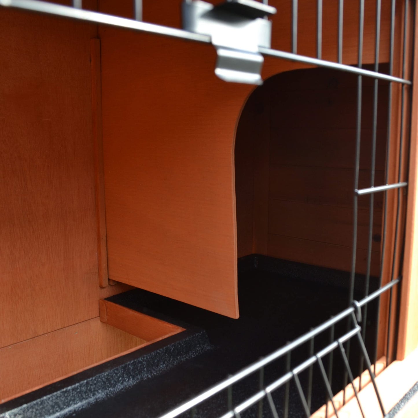 Pawhut 40" Wooden Rabbit Hutch Small Animal House Pet Cage