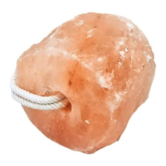 Pearl Organic New 8 lbs Animal Himalayan Salt Lick on Rope for Horses, Deer, Rabbits, Cows and Other Livestock | Lick Salt for Deer | Digestive Aid for Animals | Horse Treats (8 lbs)