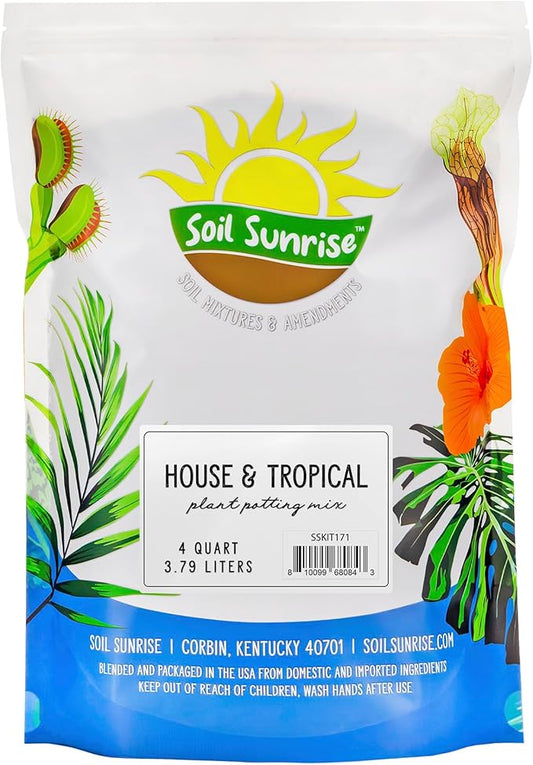 Soil Sunrise Tropical Houseplant Potting Mix (4 Quarts); Ideal for Indoor/Outdoor Container Gardening
