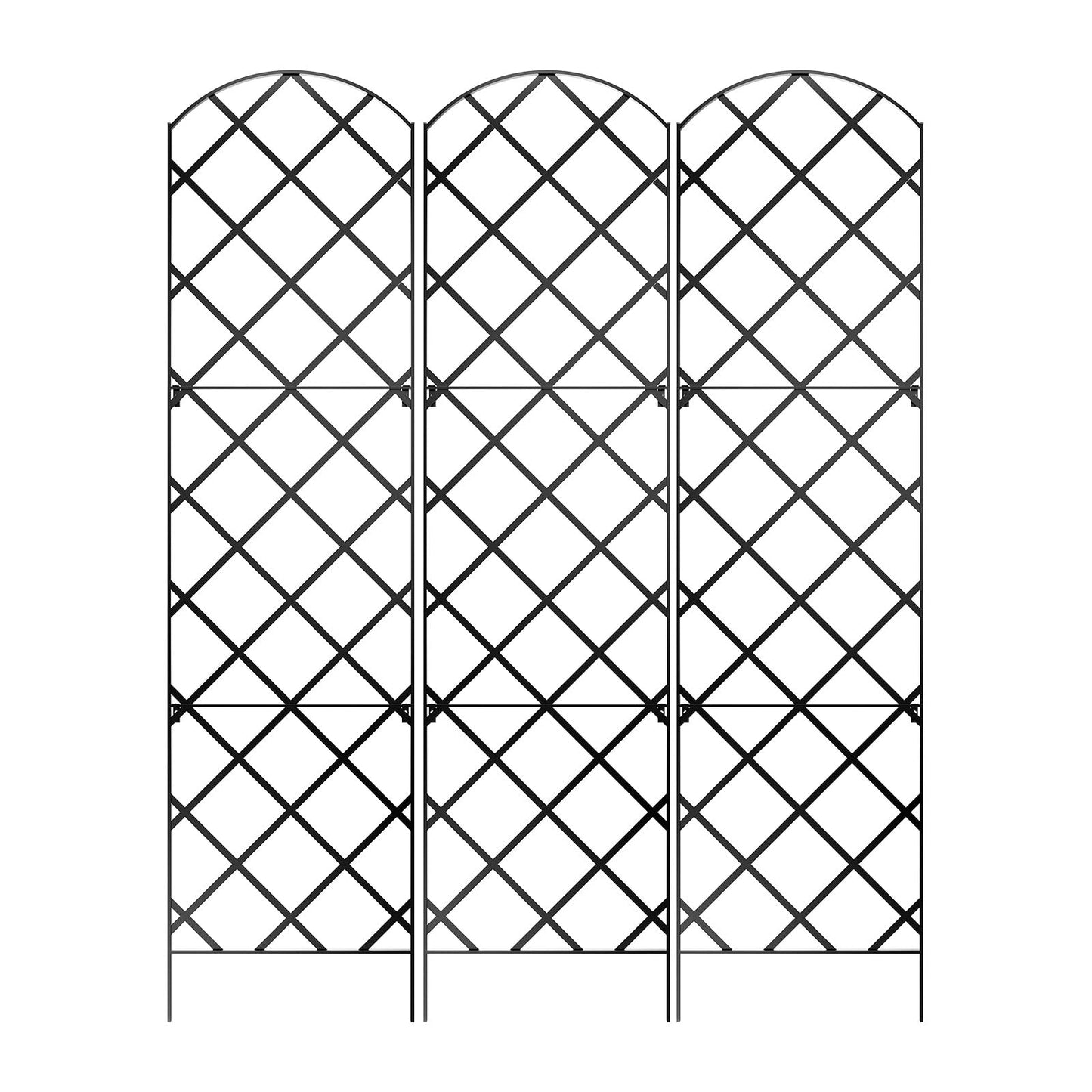 Giant Trellis, 108" High (9' Tall) by 28" Wide, Set of 3 Trellises Bundled with Plastic Plant Twist Ties