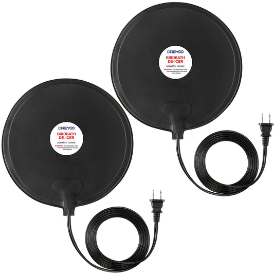 Dreyoo 1 Pack Bird Bath De Icer, 60w Submergible De Icer, Thermostatic Controlled Winter Water Heater Deicer for Bird, Chicken, Duck, Farm Trough, Design Patent Product