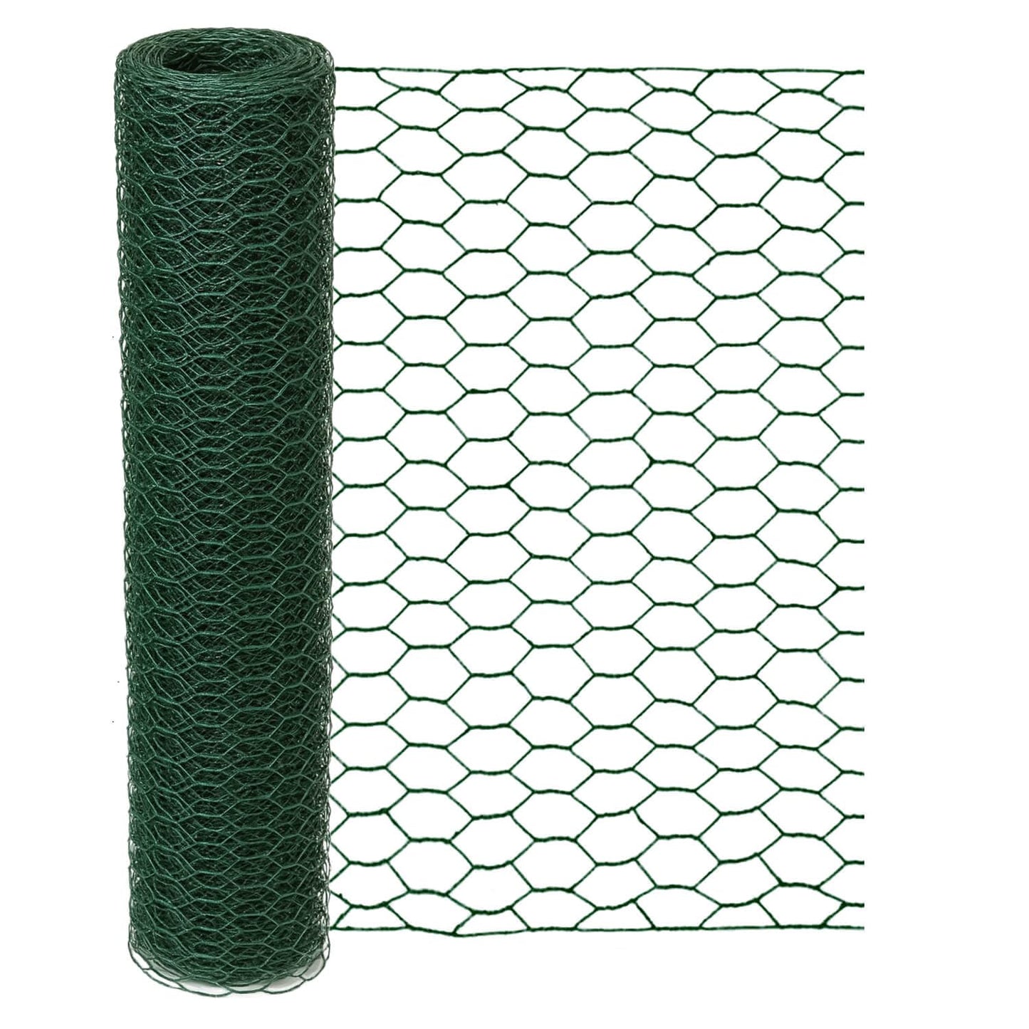 Garden Poultry Green Chicken Wire - 16.5 '' × 157 '' Chicken Wire Floral for Crafts, Garden Fence Animal Barrier, 1 inch Mesh Poultry Netting Fence, Pet/Rabbit/Chicken Wire Fencing
