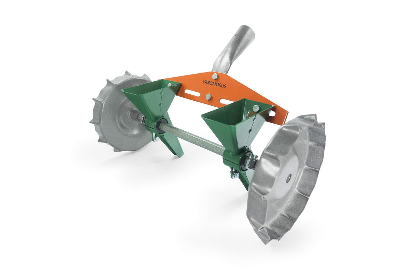 VAROMORUS Metal Precision Manual Seeder for Vegetables Greens Onion Radish Beets (2-Row)