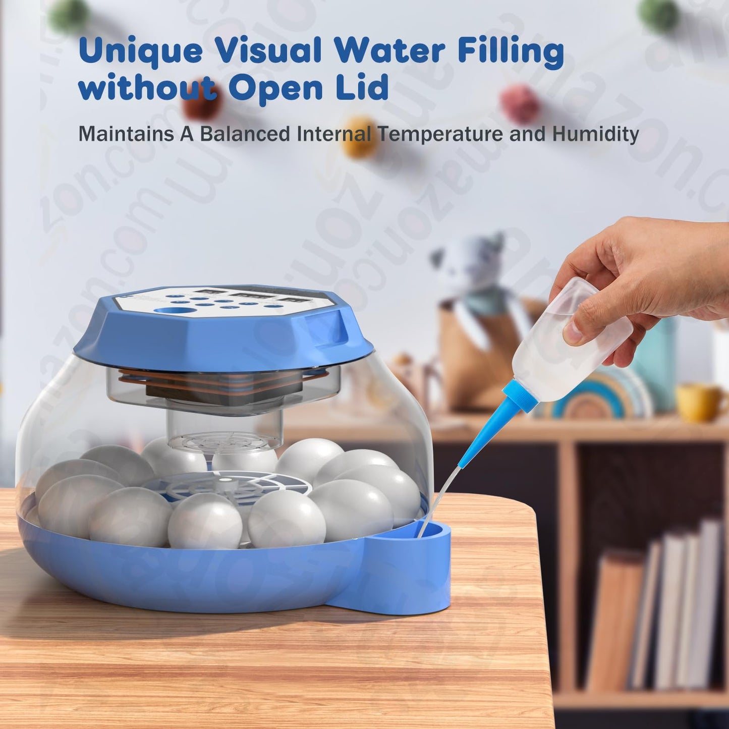 Incubator for Hatching Eggs12-24 Egg Capacity, Automatic Egg Turner, Temperature & Humidity Control, 360° Viewing for Chicken, Duck and Quail Eggs, Birds (Built-in Candler & Quiet Design)