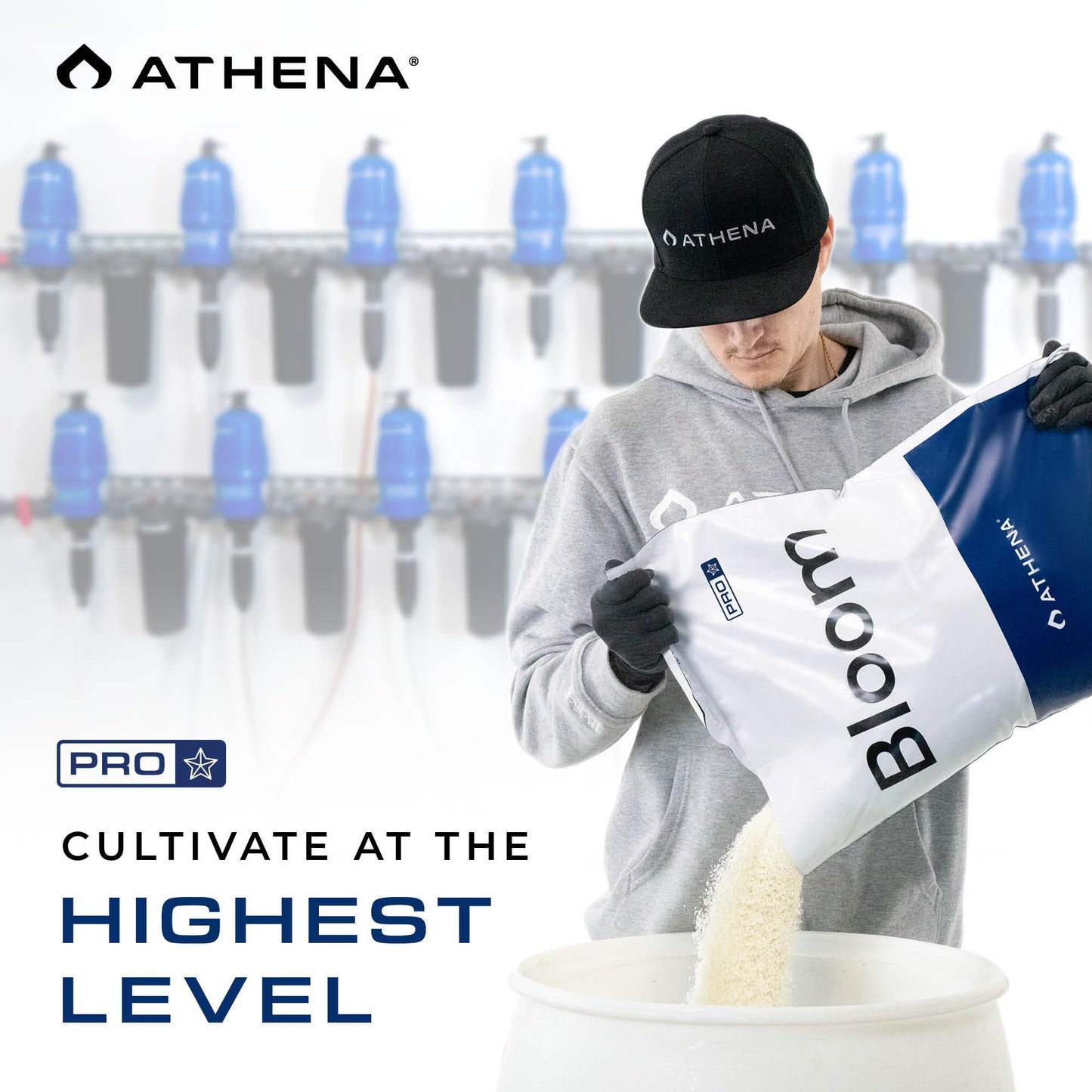 Athena Pro Bloom Booster, Fully Soluble Fertilizer for Flowering Plants, Hydroponic Nutrients, No Sediment - 25 lb | PRO-BL-25B