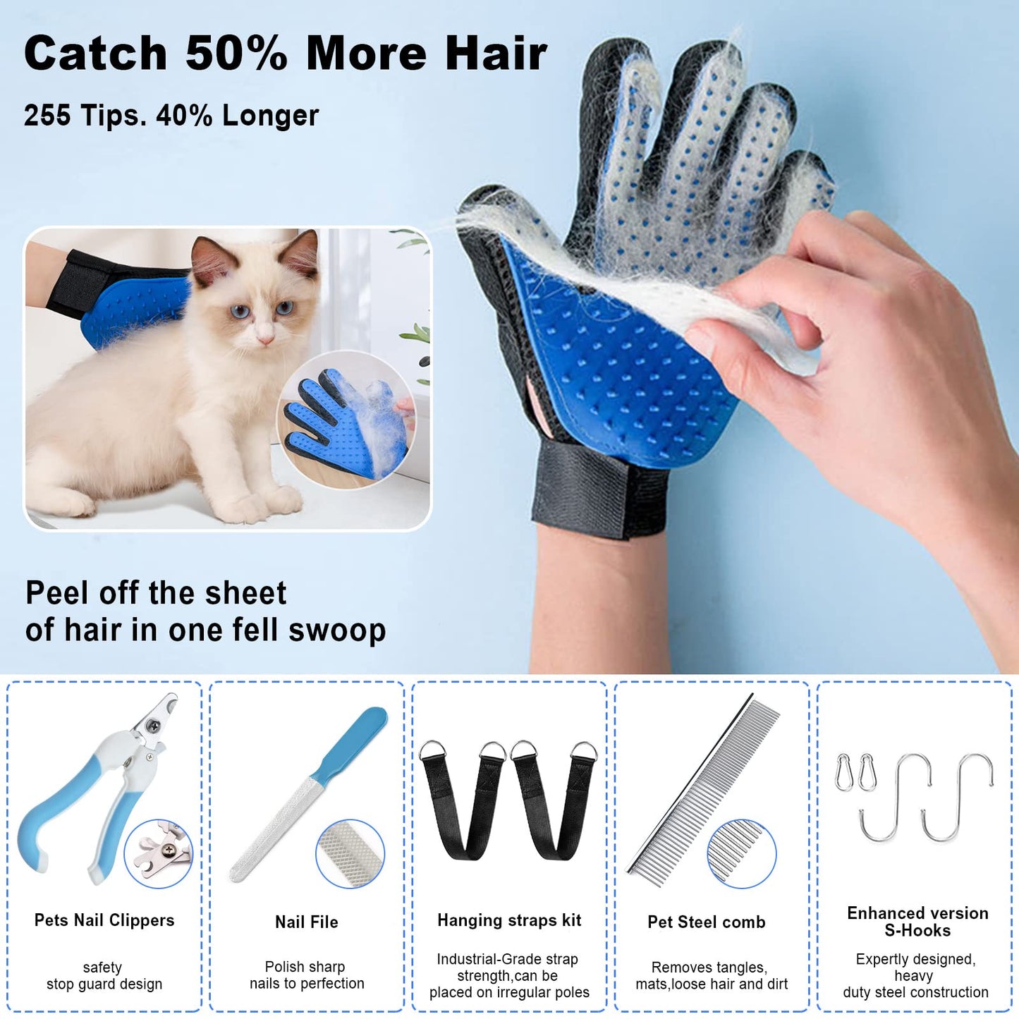 GPUSFAK Dog First Aid Kit - Pet First Aid Kit for Dogs Pet Emergency Kit with Grooming Hammock Harness Nail Clipper First Aid Supplies for Home Camping