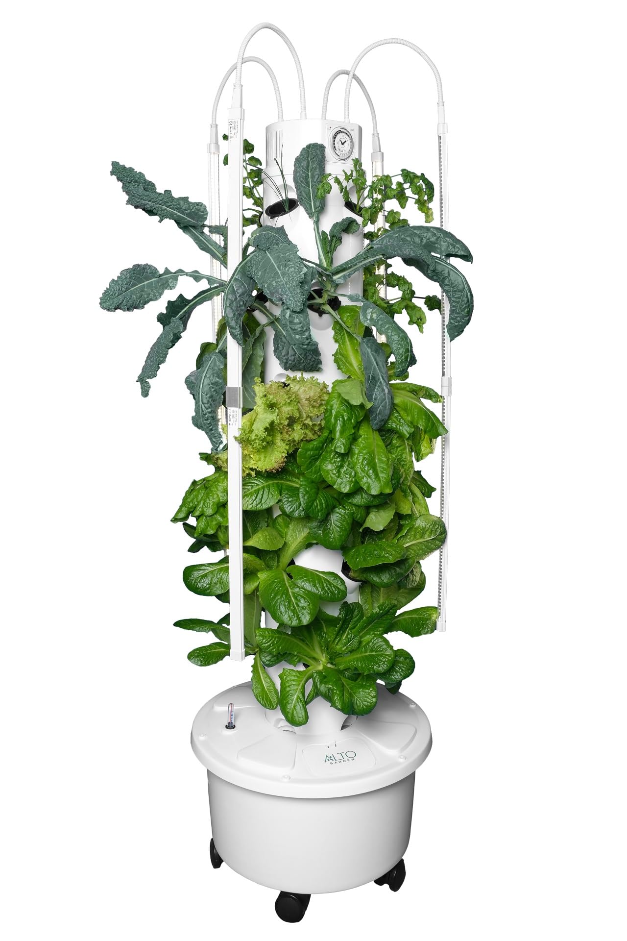 ALTO GARDEN GX Hydroponic Tower | Vertical Planter Tower | Hydroponics Growing System Kit | Food Grade with 24 Net Pots (with LED Grow Lights)
