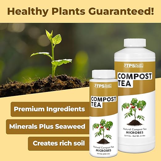 Compost Tea, Boosts Microbial Activity in Gardens for All Plants, 8 oz (250mL)