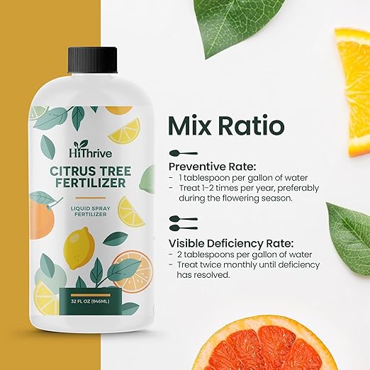 32oz Citrus Fertilizer & Fruit Tree Fertilizer - Makes 64 Gallons of Tree Food for Fruit Trees, Oranges and Other Citrus Trees, Premium Liquid Plant Food for Healthy Growth and Juicier Harvests