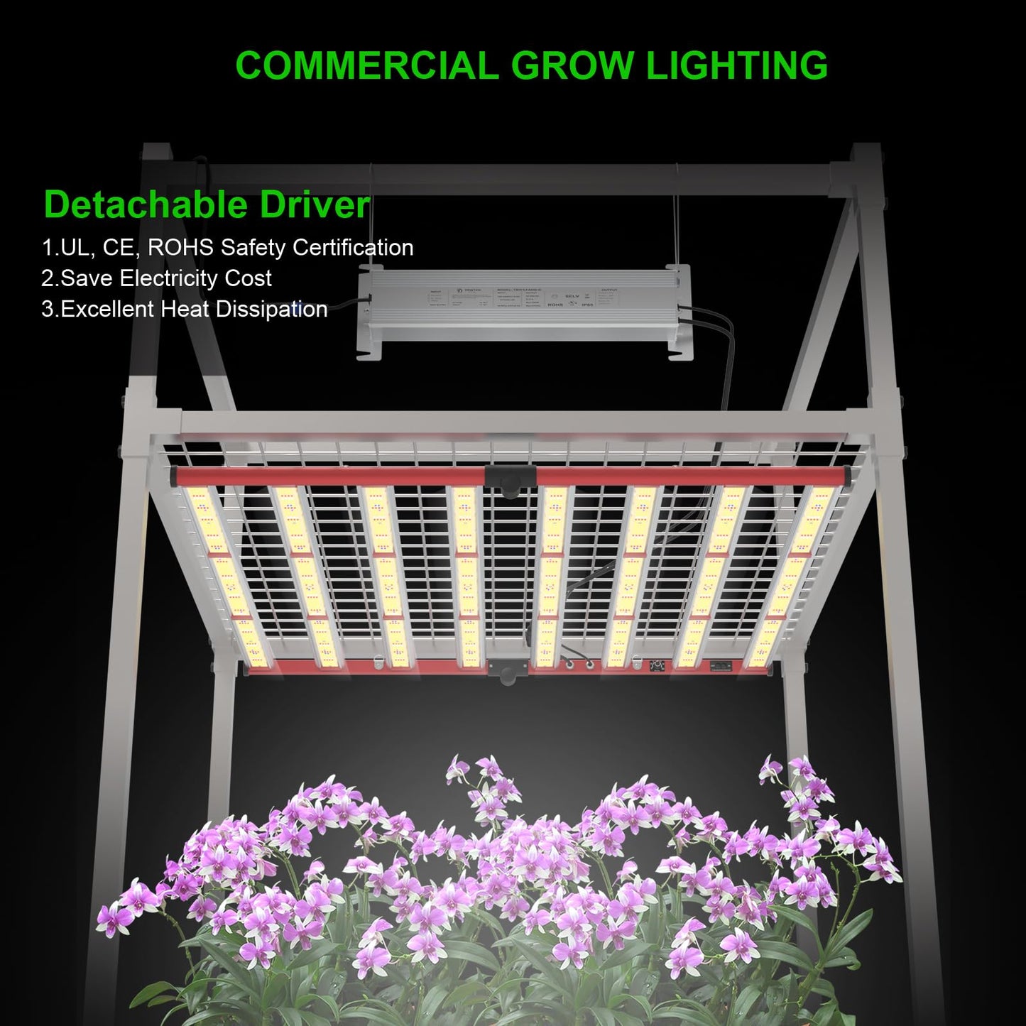 AGLEX 800W LED Grow Lights, Full Spectrum Grow Light with UV IR, Daisy Chain Plant Bar Style Grow Light Foldable & Dimmable for Indoor Growing Commercial Hydroponic Growing Lamp 6x6ft Core Coverage