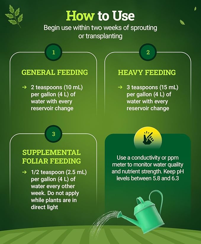 FoxFarm Grow Big Hydro Liquid Fertilizer, Plant Food with Micro Nutrients for Hydroponic Systems - Enhances Vegetative Growth, Flowering, and Fruiting - pH Adjustable, NPK 3-2-6 (Gallon)