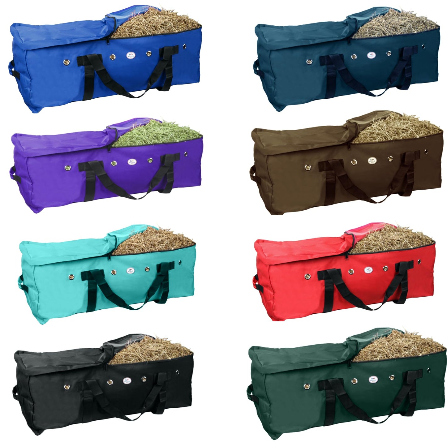 Majestic Ally 1200 D Nylon Fabric Large 44” x 20” x 16” and Extra Large 52" x 27" x21" Heavy-Duty Hay Bale Storage Bag (Royal Blue, X-Large)