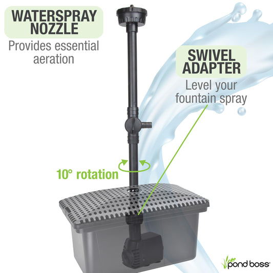 pond boss Medium Filter Kit with Pump for Ponds and Water Features