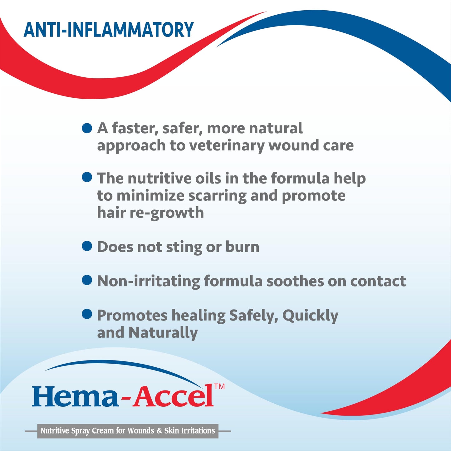 Hema-Accel Equine Wound Care Spray for Horses – Natural Skin Spray with Aloe, Coconut Oil & Vitamin E – Topical Animal Treatment for Minor Cuts, Burns, Scratches, Hotspots, Irritation – 16 oz