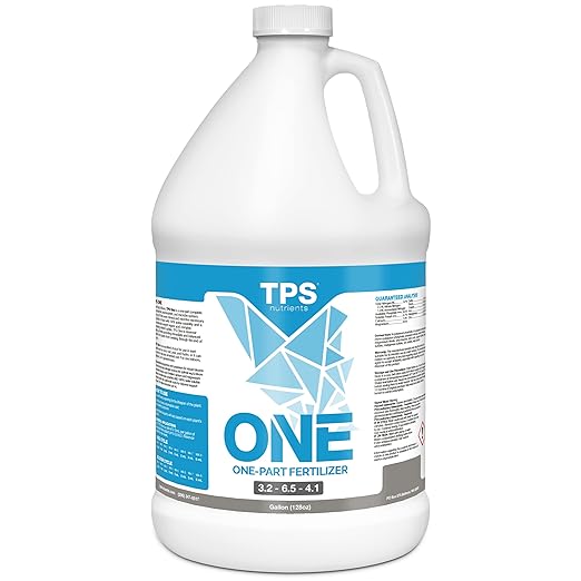 TPS NUTRIENTS One Liquid One Part Plant Nutrient from Veg to Bloom, for Lush Growth and Dense Flowers, 1 Gallon (128 oz)