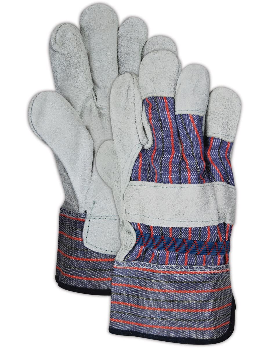 MAGID DuraMaster TB725E Gunn-Cut Leather Palm Glove with Safety Cuff, 72 Pairs
