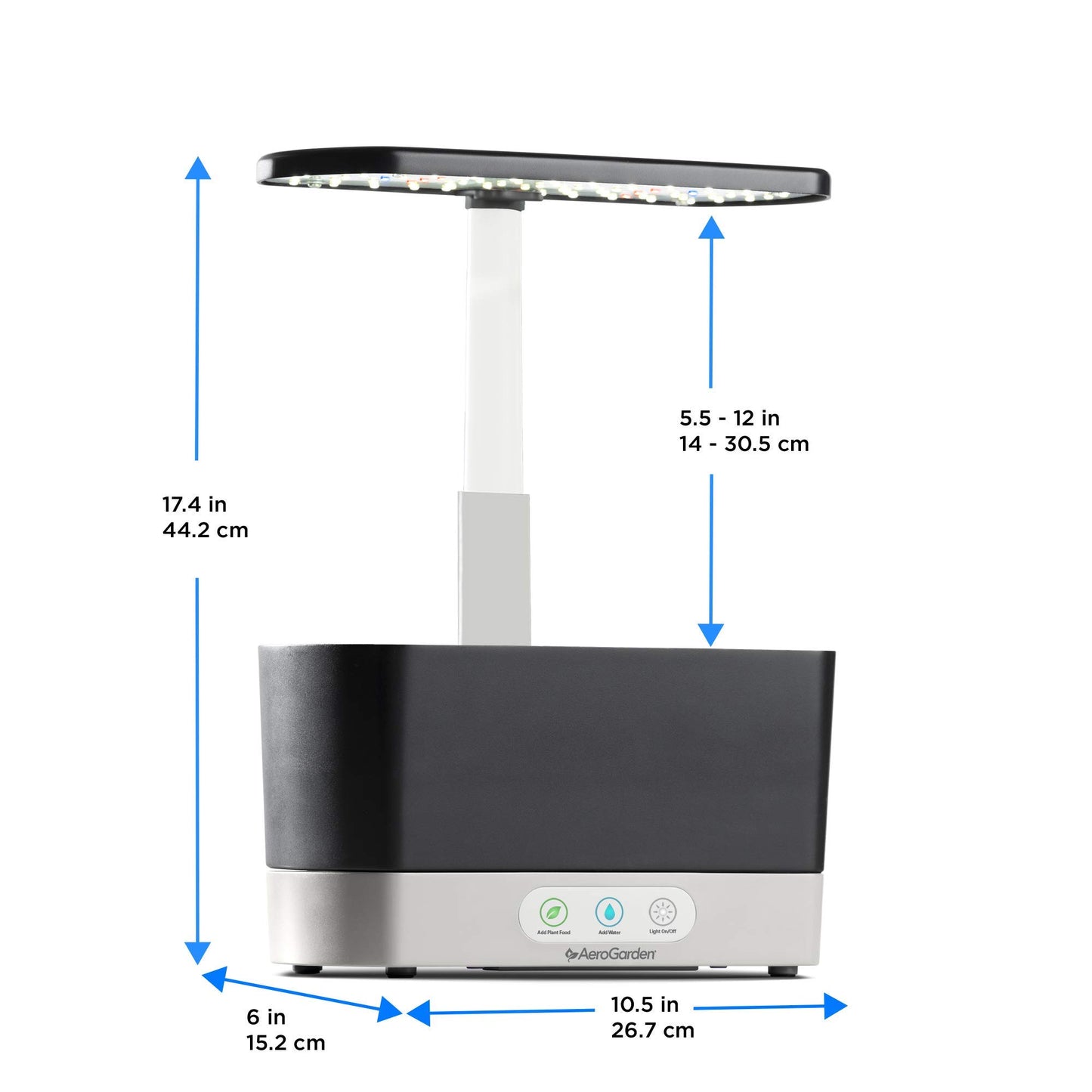 AeroGarden Harvest Indoor Garden Hydroponic System with LED Grow Light and Herb Kit, Holds up to 6 Pods, Black