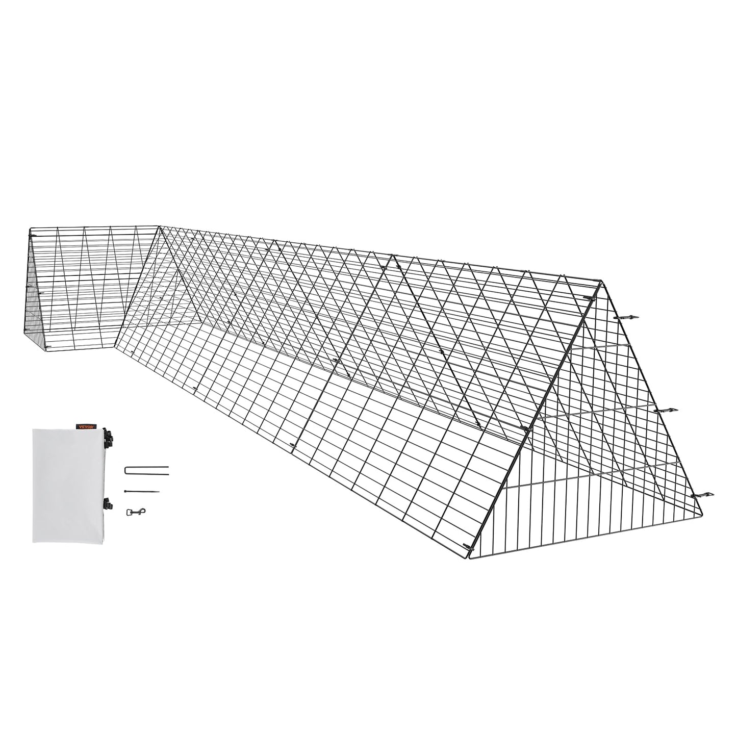 VEVOR Chicken Tunnels for Yard, 157.5 x 39.4 x 24.2 inch(LxWxH) Portable Chicken Coop Run for Outside with Corner Frames, Suitable for Ducks, Rabbits