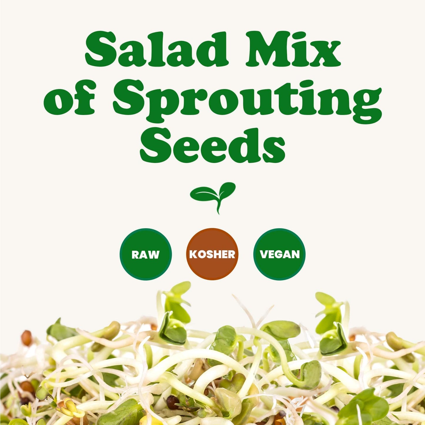 Food to Live Salad Mix of Sprouting Seeds, 10 Pounds – Broccoli, Clover, Radish, Alfalfa, Kosher, Raw, Vegan