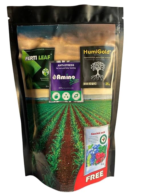 Organic Fertilizers Set for Indoor and Outdoor Plants, Eco Ultra Boost Food for Vegetables, Flowers, Shrubs and Trees, Ukraine Origin, 4 in 1