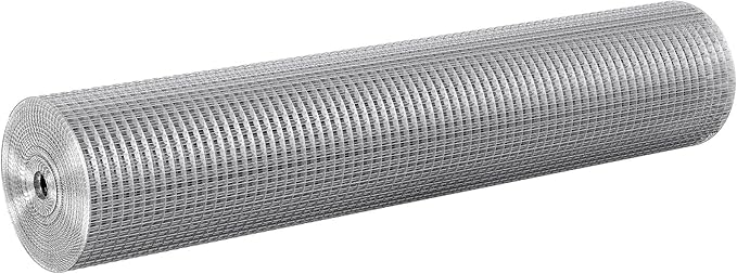 VEVOR Hardware Cloth, 1/2 inch 36in x 50 ft 19 Gauge, Hot Dipped Galvanized Wire Mesh Roll, Chicken Wire Fencing, Wire Mesh for Rabbit Cages, Garden, Small Rodents