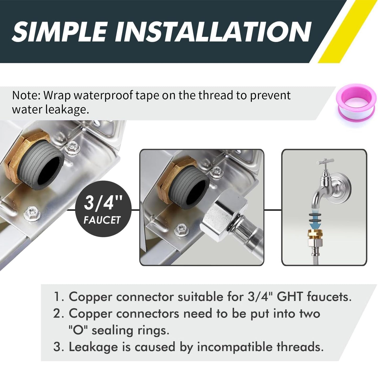 SUPERPAWS Automatic Chicken Water Dispenser Large 304 Stainless Steel Duck Waterer Outdoor Heavy-Duty Self Refilling Watering System with Installation Accessories Cleaning Brush