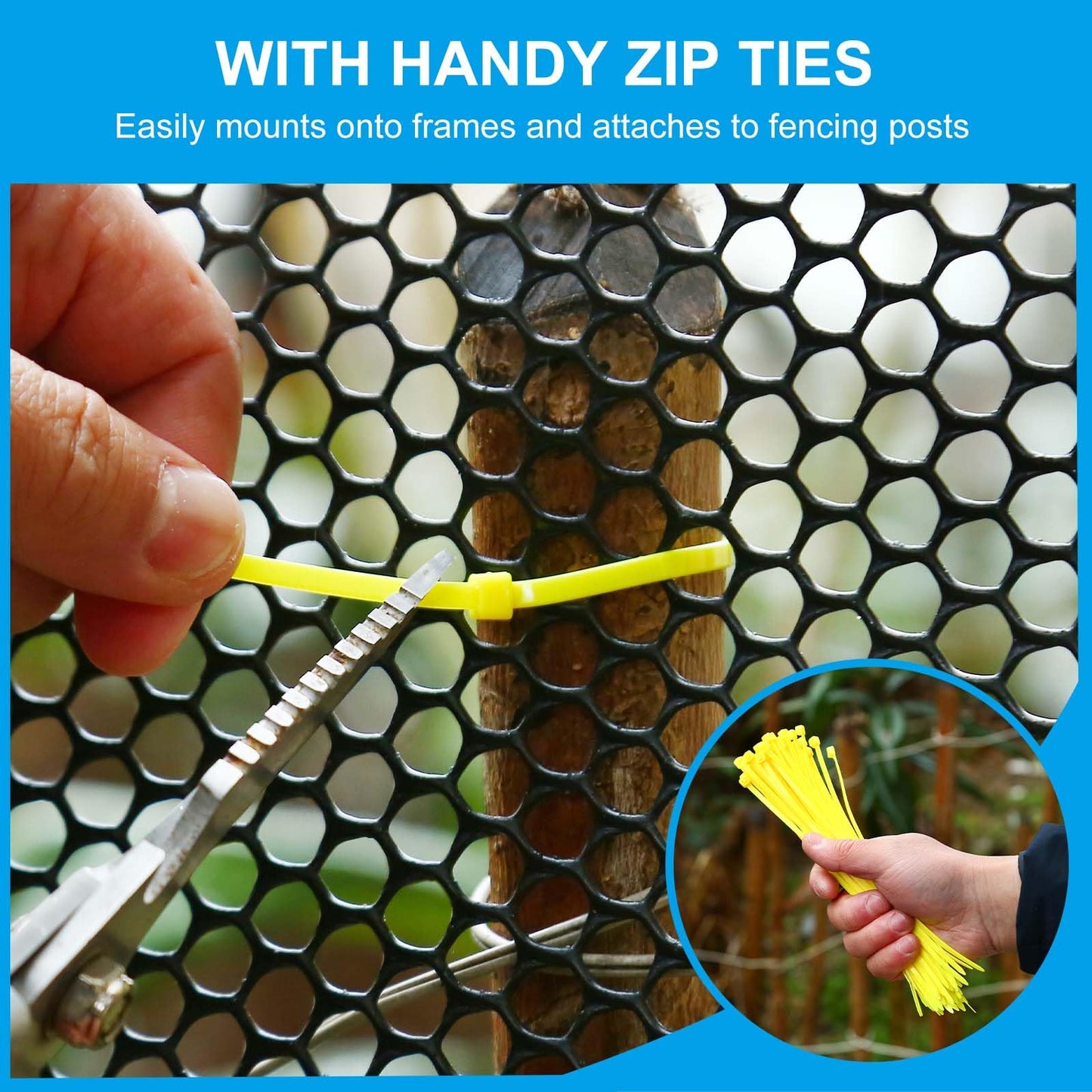 Heavy Duty Rigid Plastic Wire Mesh Fence by SlopHaul - Large Roll 15.7" x 20ft, Black - Reusable, Easy Cut, Sturdy Chicken Wire, Garden Divider Net, Pet Run - The All-in-One Fence and Netting Solution