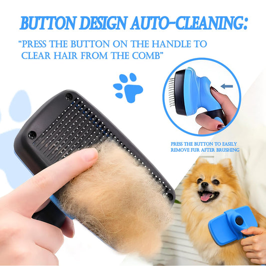 Artecare 4 in 1 Skin Friendly Grooming kit including Dematting Rakes,Self Cleaning Slicker Brush,Deshedding Brush,Flea Comb for Haired cat Dog and Small Animals.