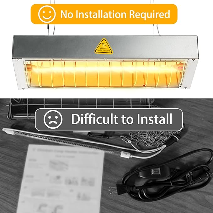 Large Chicken Coop Heater Lamp, 600W Brooder Heat Lamp for Chickens, Adjustable Temp and Height, No Assembly Heater for Chicks Pets Livestock, 1 Pack