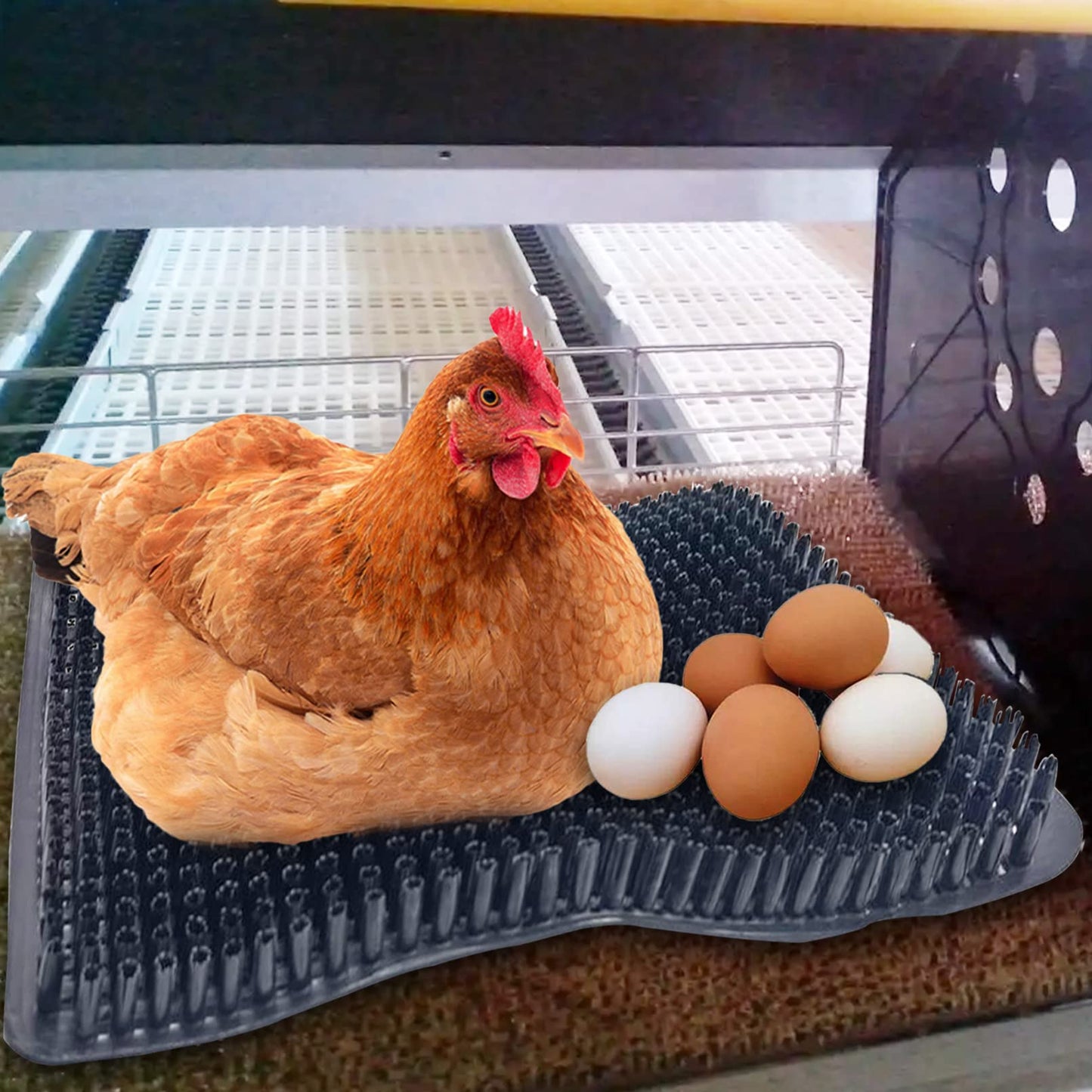 Hamiledyi Chicken Nesting Box Pads, 4PCS Washable Plastic Nesting Box Liners Chicken Bedding for Coop Reusable Egg Laying Mats Nesting Pads for Chicken Coop Poultry Nest Boxes