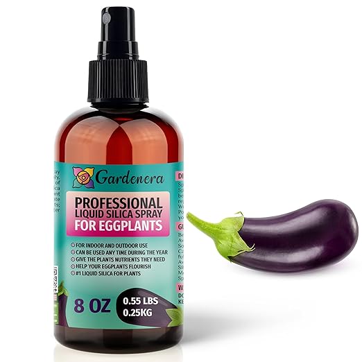 𝐒𝐔𝐏𝐄𝐑𝐈𝐎𝐑 Liquid Silica Boost Fertilizer and Supplement Spray for Eggplants – Pre-Mixed, Ready-to-Use Liquid Silicon Plant Superfood Mist for Indoor & Outdoor Plants – 8oz