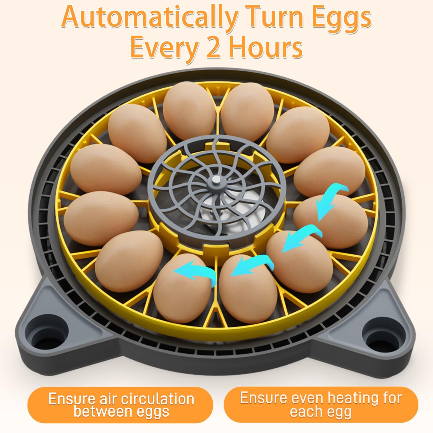 12 Incubators for Hatching Eggs, Egg Incubator with Automatic Egg Turning and Humidity Control, Incubator for Chicken Eggs, Egg Candler, Hatching Eggs for Chick Quail Duck, with Water Bottles -Black