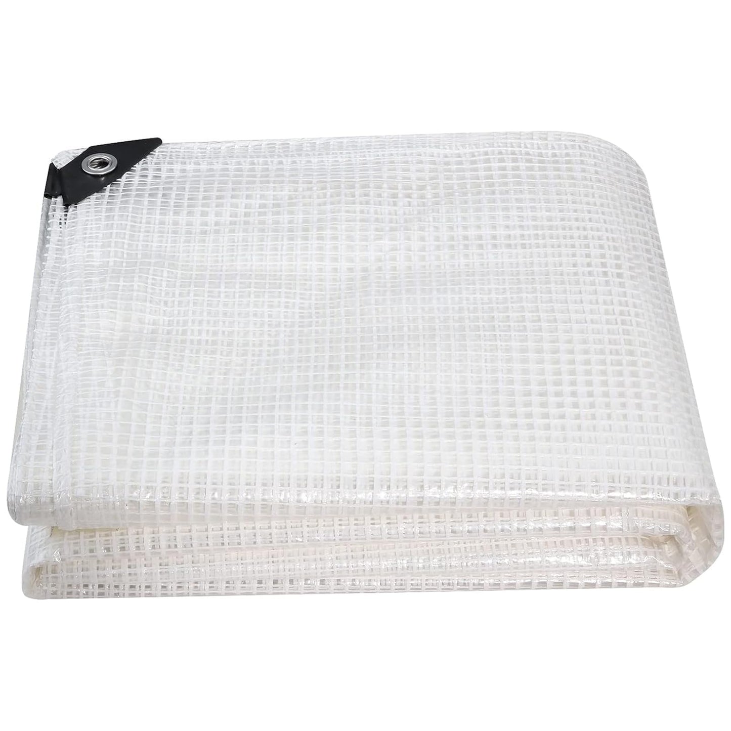 30Ft x40Ft Clear Greenhouse Plastic Covering, 16Mil Thickness Heavy Duty Clear tarp for Chicken coop, Greenhouse Plastic sheeting with Hemmed Edges & preinstalled Grommets.