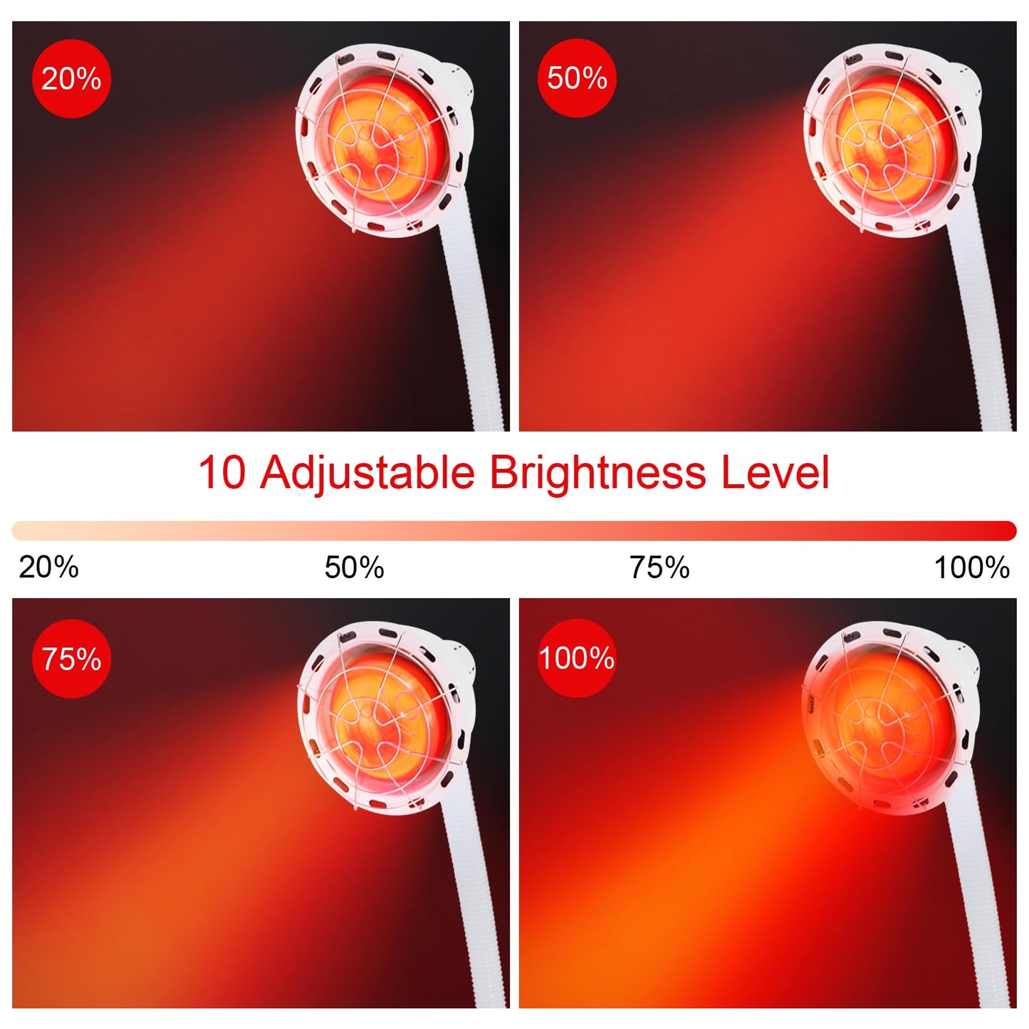 VARIPOWDER Infrared Heat Lamp,Near 275w Red Light Therapy Device for Body Pain Relief with Wheels Stand and Tray/Remove Control Joint Pain Muscle Aches