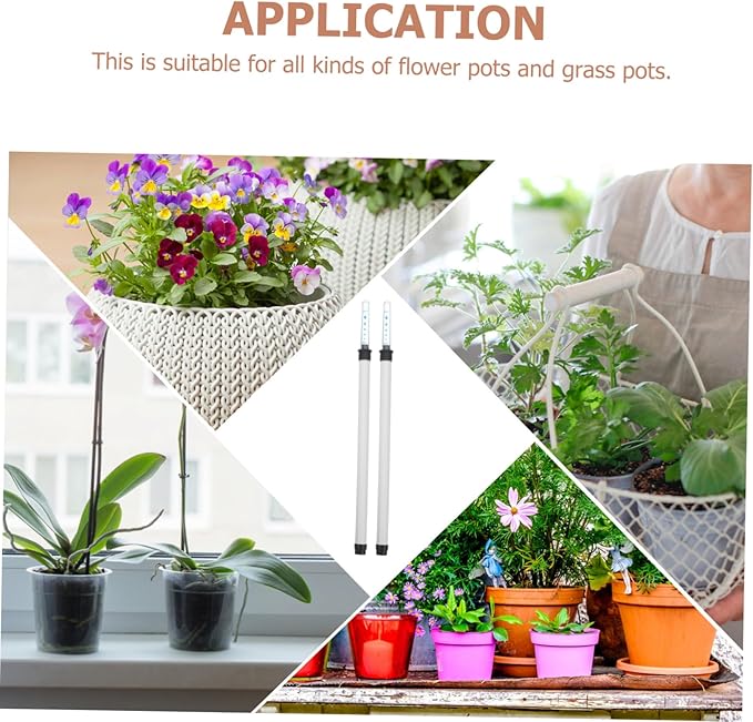 Angoily 2pcs Water Level Indicator Gardening Water Level Meter Plant Buoy Flower Pot Water Gauge Moisture Meter House Plant Pots Water Moisture Tester Suite White Scale Plastic