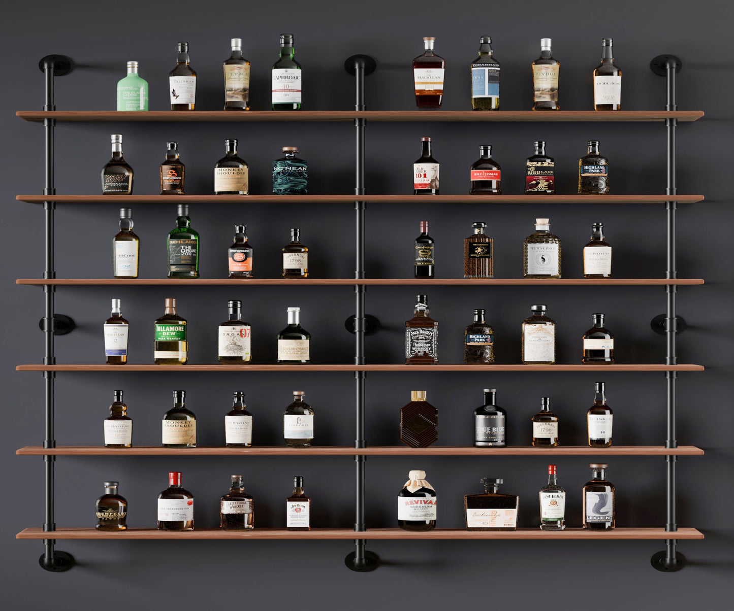 HDDFER Floating Shelves for Wall Living Room Shelves Bookshelf Industrial Pipe Shelving Shelves Real Wood Planks 60 inch Rustic Wall Shelves Hanging Bookshelves Farmhouse Kitchen Bar Shelving