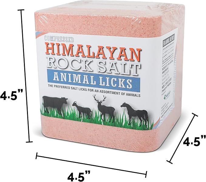 Himalayan Secrets® 5.5LB (2.5KG) Compressed Pink Himalayan Salt Lick | for Livestock and Wildlife Animals | 100% Pure & Natural Feed Salt Block | Natural Minerals and Trace Elements