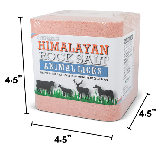 Himalayan Secrets® 5.5LB (2.5KG) Compressed Pink Himalayan Salt Lick | for Livestock and Wildlife Animals | 100% Pure & Natural Feed Salt Block | Natural Minerals and Trace Elements