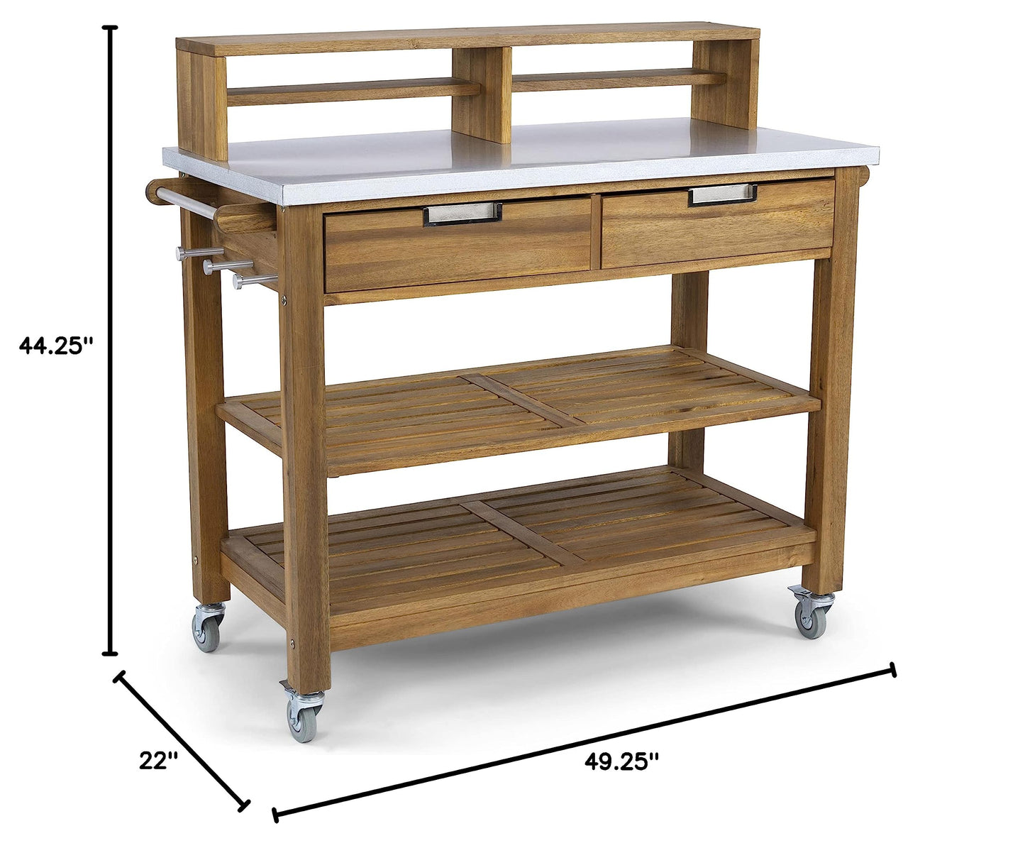 Homestyles Maho Golden Teak Potting Bench