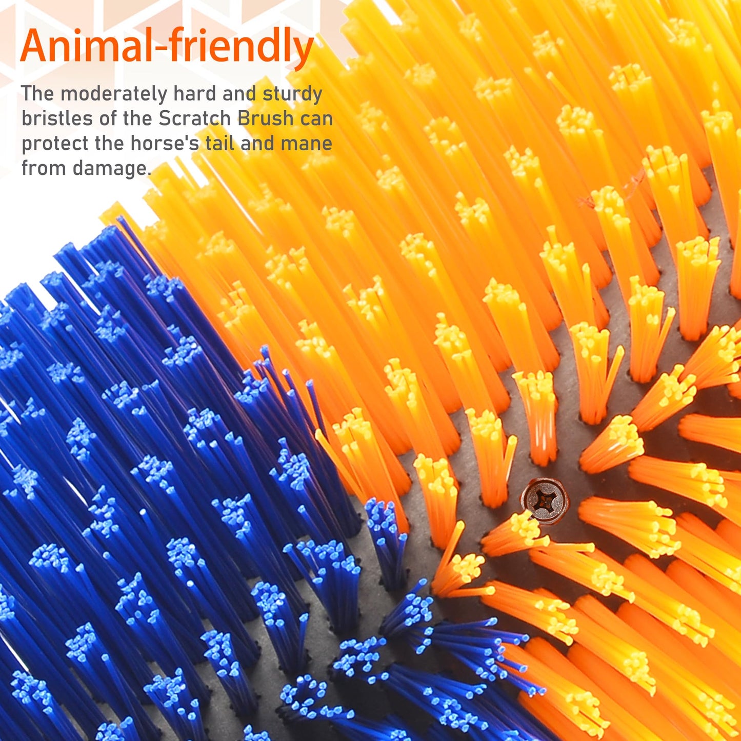 KUNBEIEN Livestock Scratch Brush Kit, Horse Massager for Relieving Itching, Suitable for Horse, Cattle, Sheep, Pig, Yellow