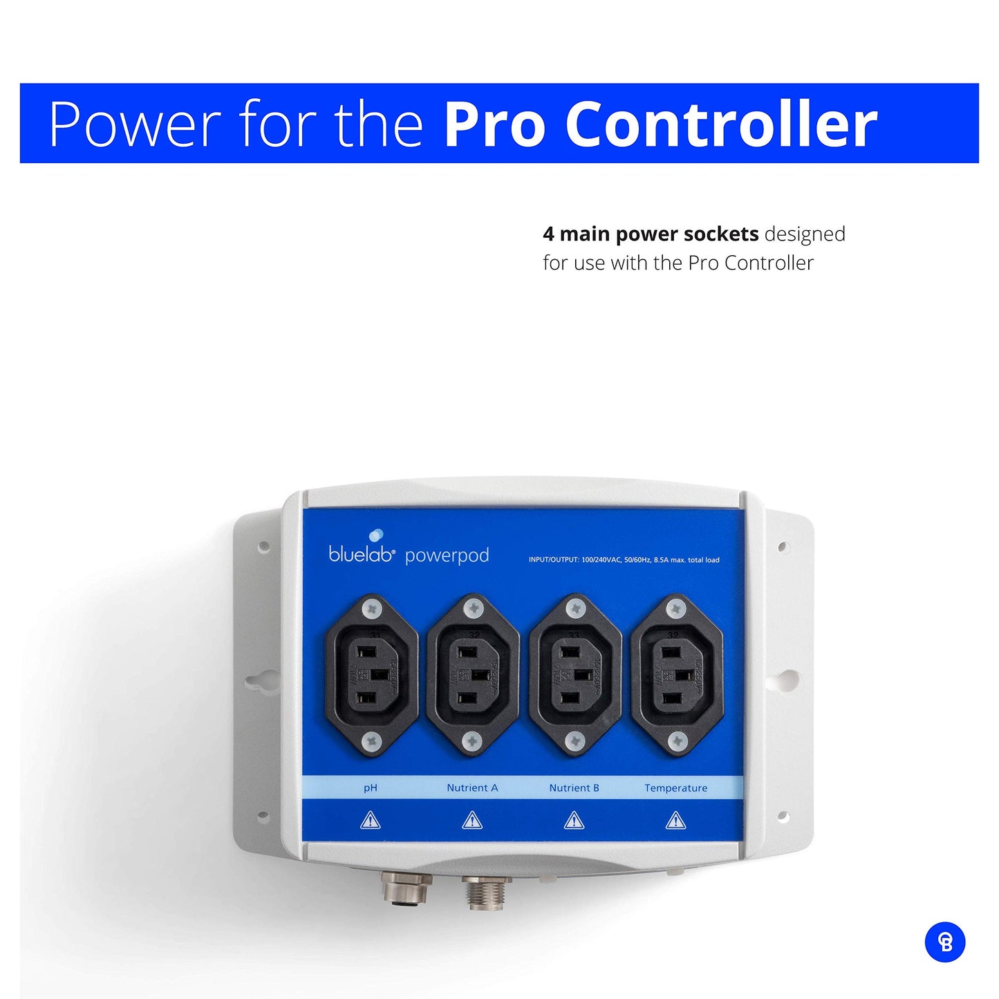 Bluelab POWERPODNA PowerPod for Bluelab Pro Controller (PowerPod Only), Enable Temperature Control for Optimal Nutrient Absorption, Used for Hydroponic System and Indoor Plant Grow