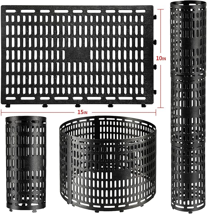 YGAOHF Tree Trunk Protector, 15 Pack Plant and Tree Guard Protector, Expandable Tree Bark Protector, Around Trunk Bark, Great Protection from Trimmers, Mowers, Animals (Black)