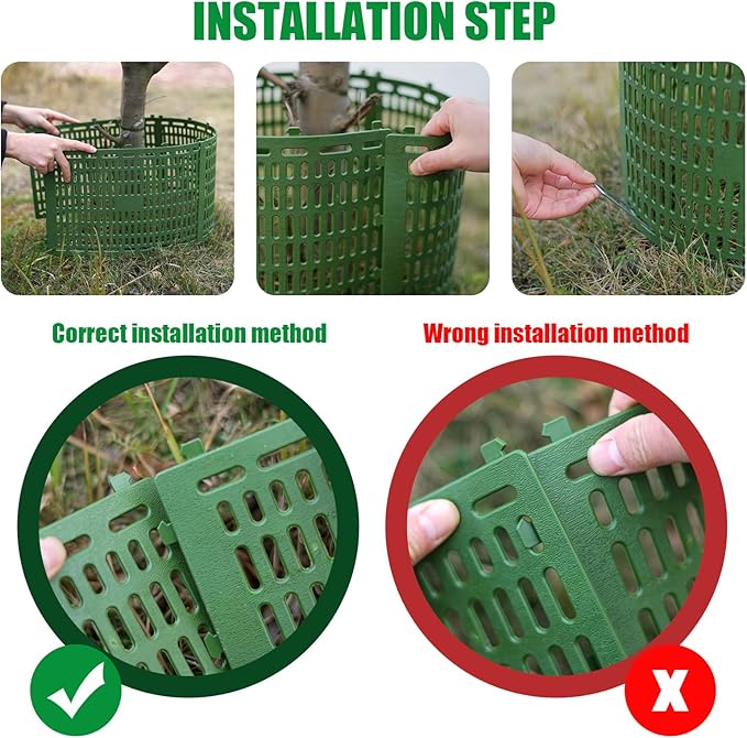 7pcs Tree Trunk Protector, Tree Guards Trunk Protector with Twist Ties, Resizable for Various Size Trees or Plants, Preventing Tree Bark Damage from Pruners, Mowers, and Rodents