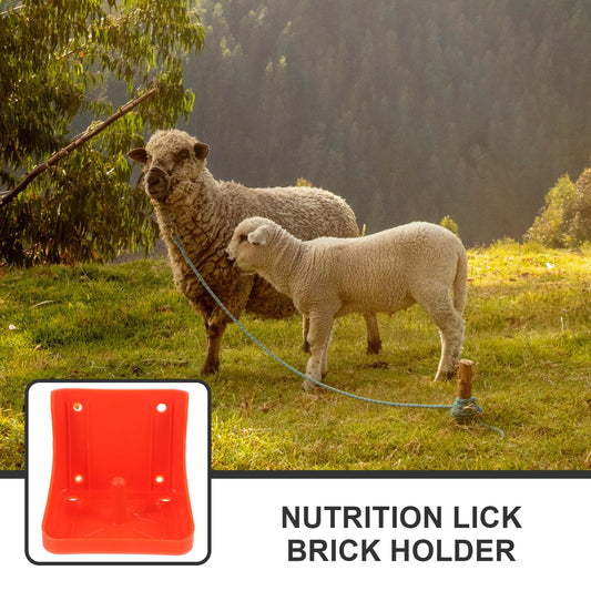 Thick Salt Block Holder for Livestock - Multi-Use Cattle and Sheep Salt Brick Feeder Tray Easy Assembly for Feeding and Minerals