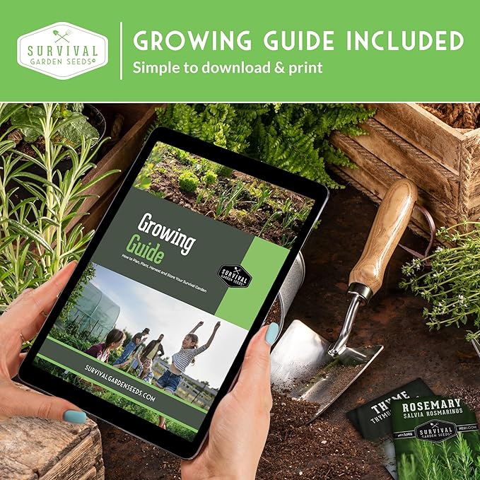 Medicinal Herb Seeds for Planting | 18 Seed Variety Pack of Heirloom, Non-GMO Herbs – Herbal Teas, Tinctures & Home Apothecary Garden Kit – Survival Garden Seeds