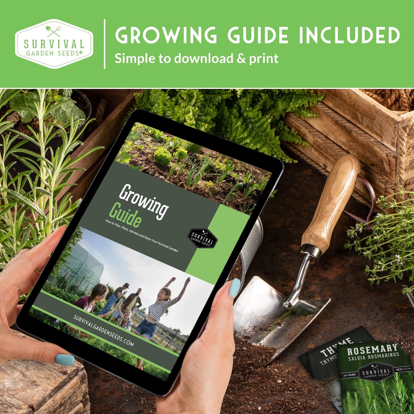 Survival Seed Vault – 100 Heirloom Vegetable Seeds for Planting | Non-GMO Farmer Collection for Indoor & Outdoor Gardening, Victory Garden, Long-Term Storage
