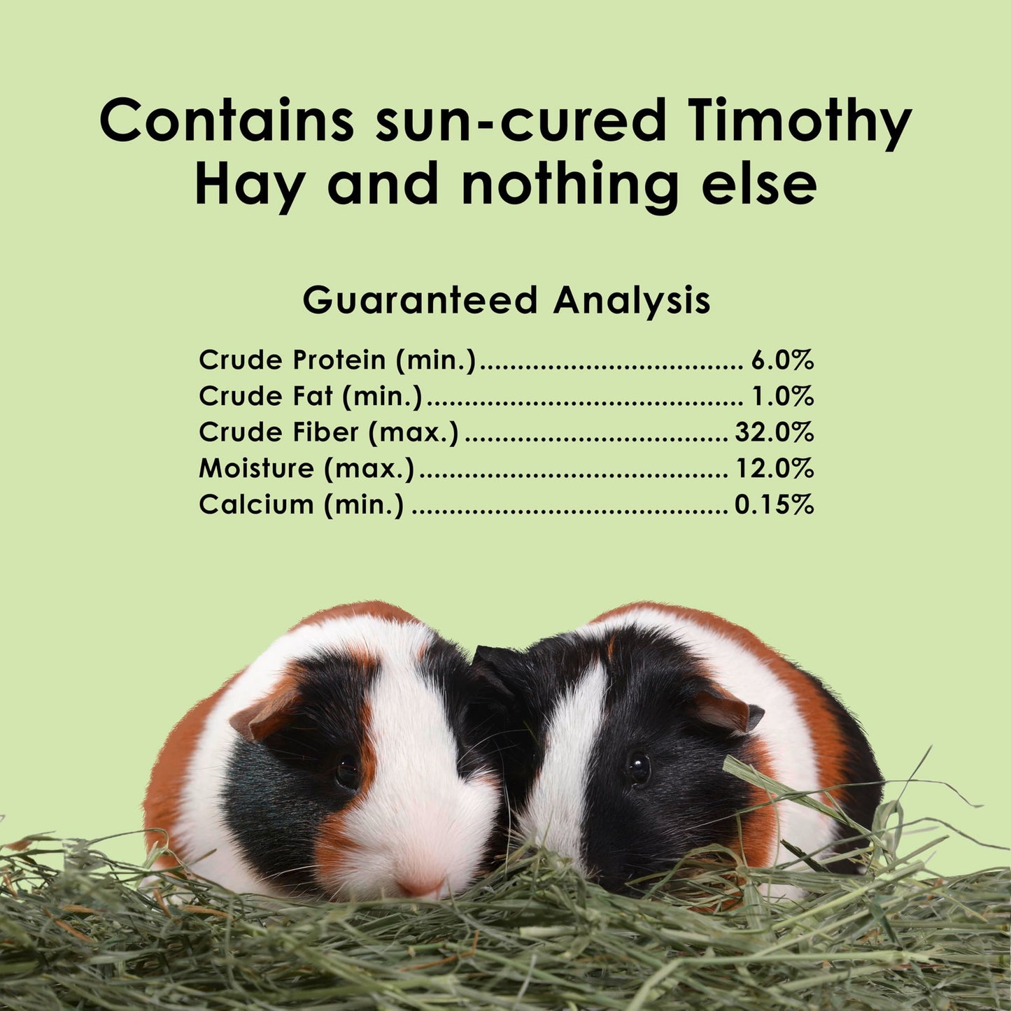 Kaytee Timothy Hay, High Fiber, Grown Specifically for Small Animals, Rabbits, Guinea Pigs, Chinchillas, 2 Pounds